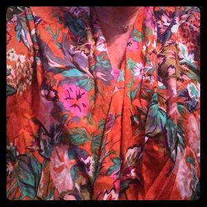 New soft surroundings boho floral scarf wrap